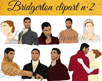 Bridgerton Clipart, The cast of Bridgerton clipart, Second Bridgerton Set
