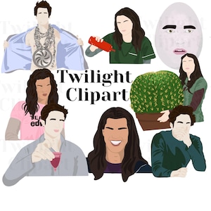 Ensemble de cliparts Twilight, Edward Collin, Bella, Jacob, où avez-vous été loca twilight parodie clipart téléchargement png.