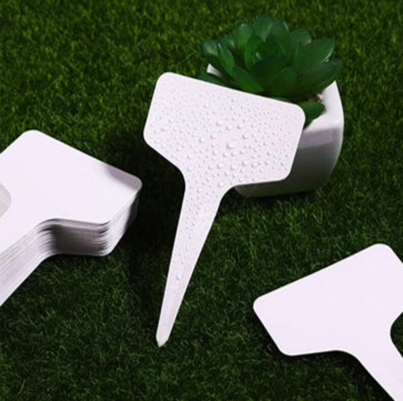 WHITE Plant Labels Garden Row Marker Label Stake Seeds Etsy