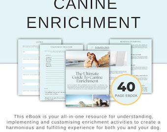 Dog Enrichment EBook, Digital Canine Enrichment Planner