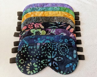 Batik Cotton Sleep Mask, Comfortable Lightweight Sleep Eye Mask for Women and Men