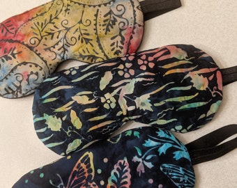 Weighted Eye Pillow with Washable Cover and Adjustable Strap, Aromatherapy Cotton Eye Pillow