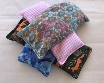 Microwave Heat Pad with Organic Flaxseed, Rice, and Organic Lavender Buds; Microwaveable; Reusable