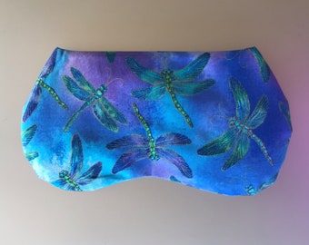 Aromatherapy Eye Mask with Washable Cover and Adjustable Strap, Organic Flaxseeds, Organic Lavender Buds