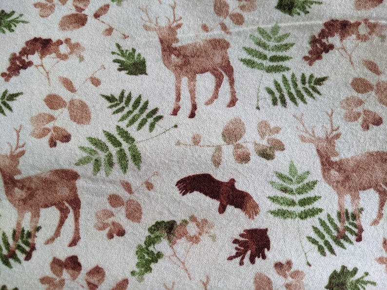 Woodland Animals Flannel Pillowcase, Toddler Flannel Pillowcase With