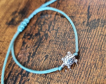 Tiny Turtle Bead Adjustable Bracelet