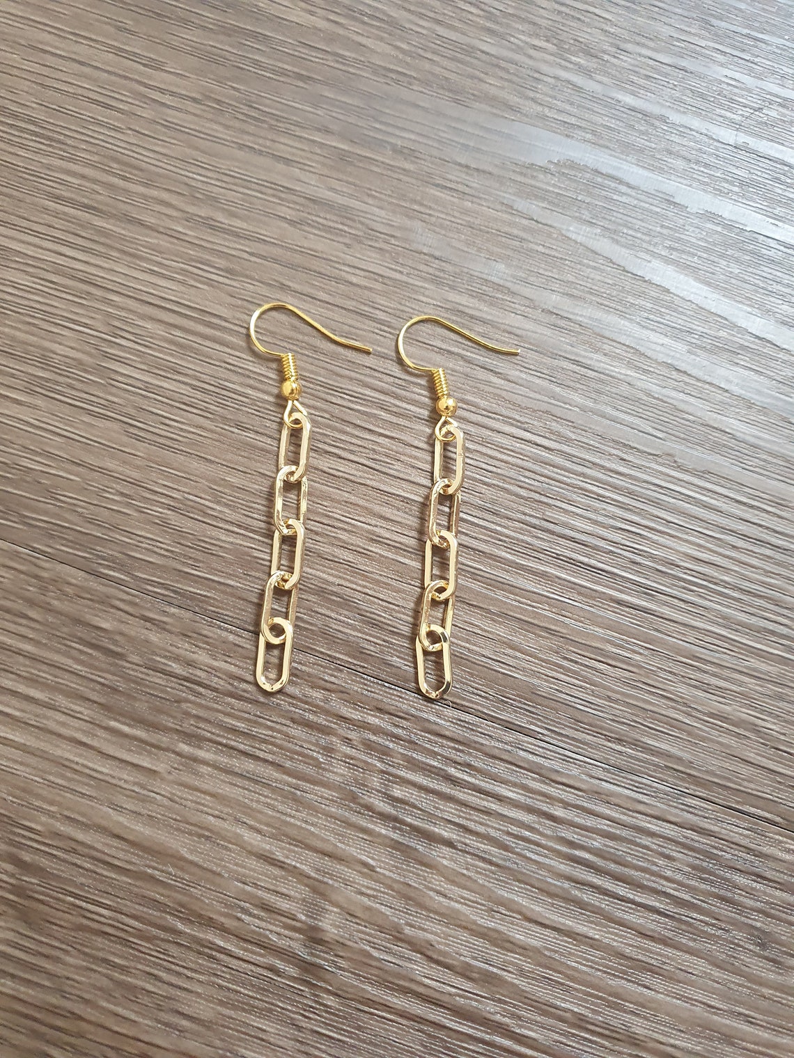 Gold drop chain earrings Clearance