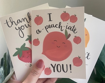 Berry Pun Greeting Cards, Thank You, Appreciation, Miss You