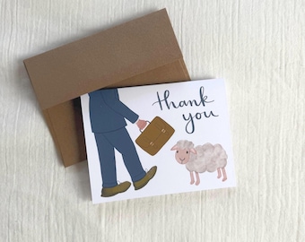 Thank You Card for Brothers, Ministerial Servant Appreciation Card, A2 Size, Includes Envelope