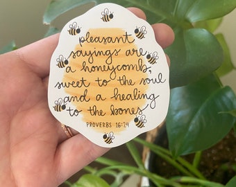 Proverbs 16:24 Honeybee Fridge Magnet