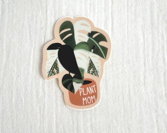Plant Mom Sticker // Waterproof Die Cut Sticker