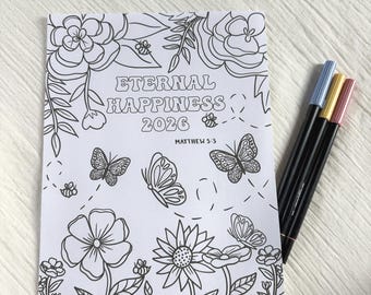 Eternal Happiness 2026 Convention Coloring Page Printable JW Digital Download
