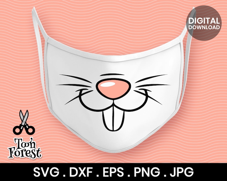 Download Easter bunny nose and teeth SVG DXF EPS and Png cut files ...