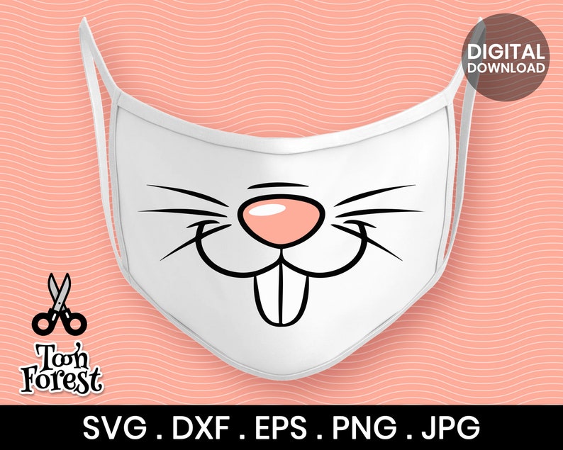 Download Easter bunny nose and teeth SVG DXF EPS and Png cut files ...