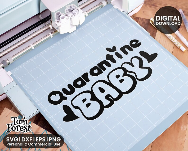 Download Quarantine Baby SVG DXF EPS and Png cut files for Cricut | Etsy