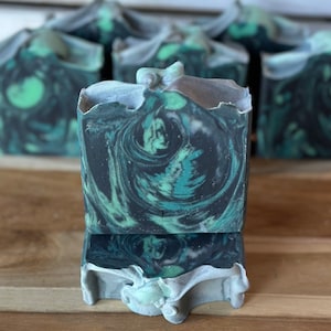 Tea Tree & Charcoal Goat Milk Soap | Cold Processed| All Natural Bar | Essential Oils, Activated Charcoal