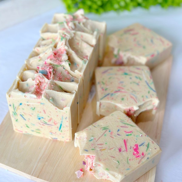 Life of the Party Goat Milk Soap | Cold Process | Handmade Artisanal Soap |  Confetti |  vanilla orchards, jasmine, Italian mandarin