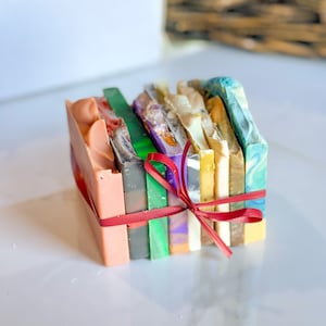 Goat Milk Soap Ends Bundle, Sample Pack, End Pieces, Cold Processed, Handmade, Bar, Gift