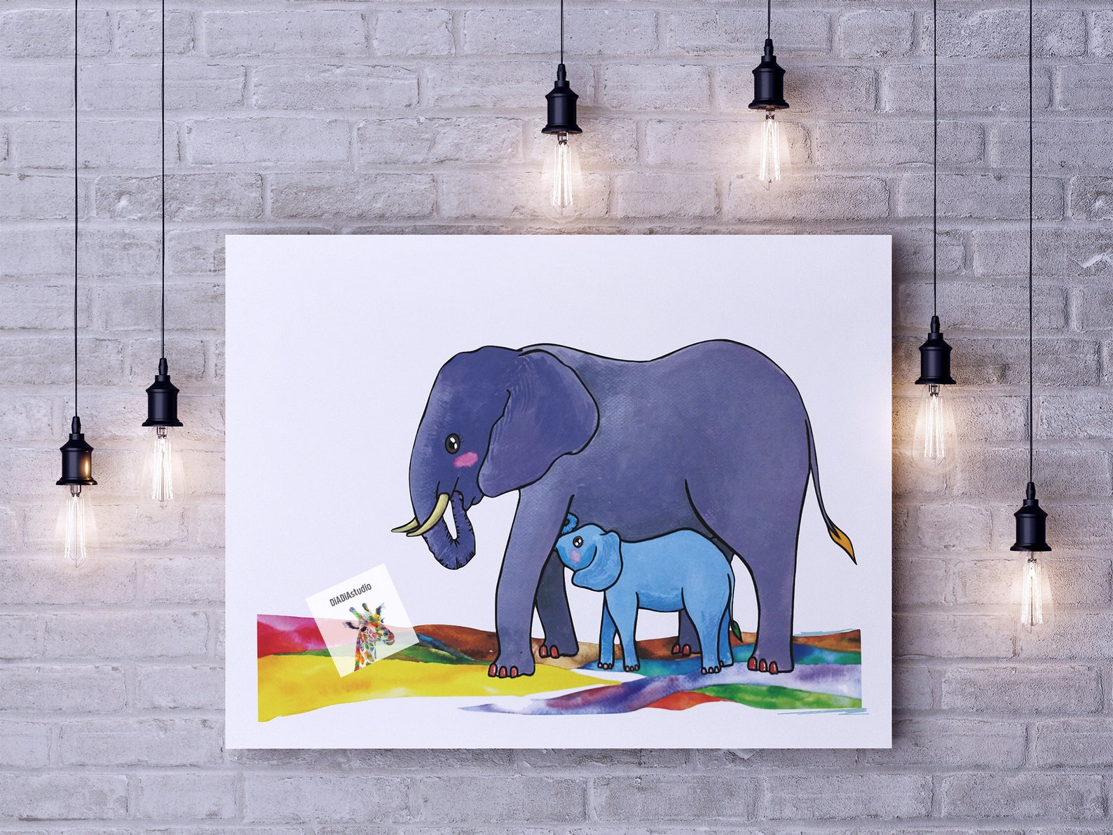 Elephant Gift Wall Decor Elephant Decor Elephant Wall Art | Etsy