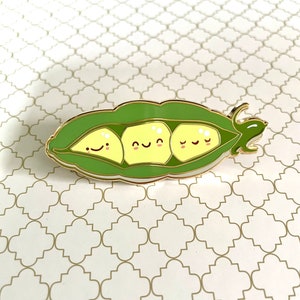 Peas in a Pod Enamel Pin • Cute Enamel Pin • Cute Food • Cute Pin • Kawaii Enamel Pin • Cute Peas Enamel Pin • Kawaii Peas