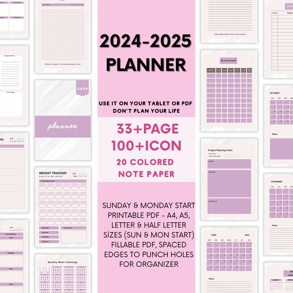 2024 2025 Planner Etsy