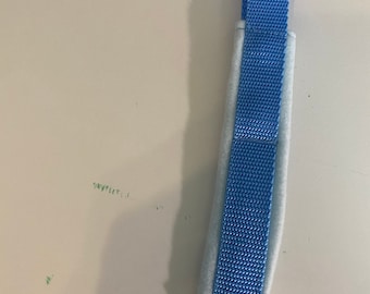 Premade baby blue and light blue E-collar wristlet