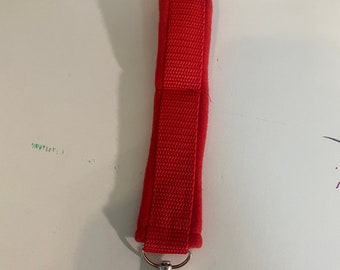 Premade red on red E-collar wristlet