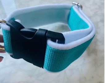 Custom fleece and webbing dog collar