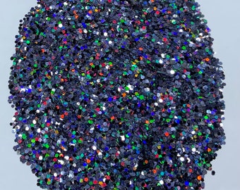 Black (CHUNKY) Glitter, Tumbler Glitter, Craft Glitter, Polyester Glitter