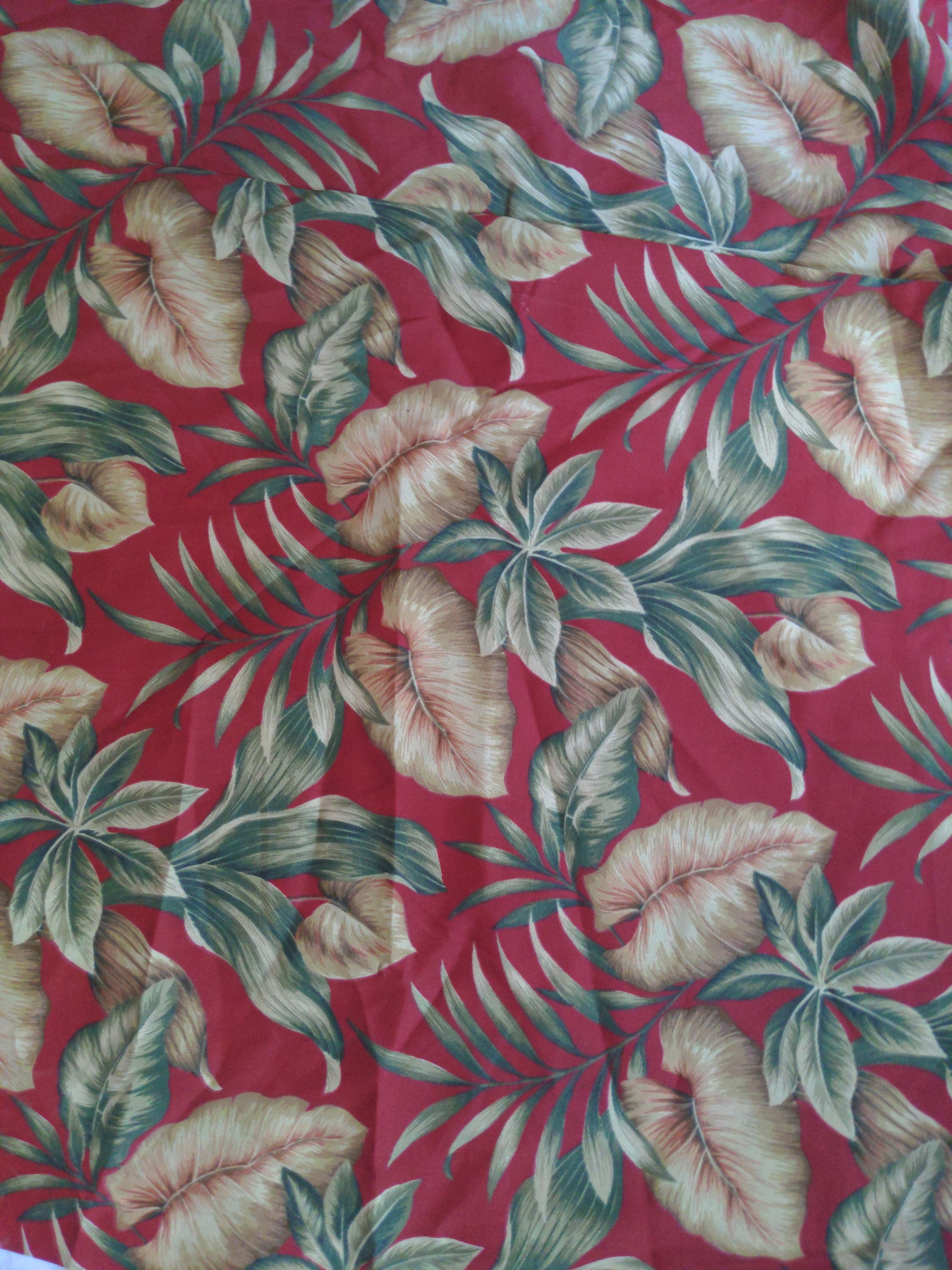 outdoor fabric by the yard on Richloom Indoor Outdoor Leaf Red Green Upholstery Fabric By The Yard