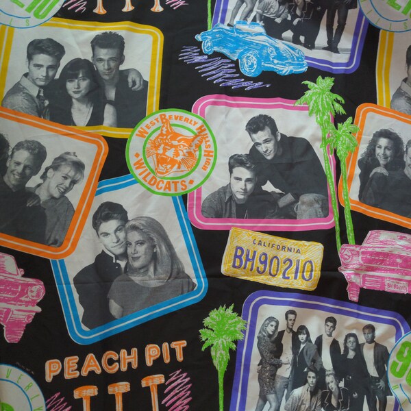 Beverly Hills 90210 TV-Show Druck STOFF Vintage Baumwolle 90' breite Masse Lager