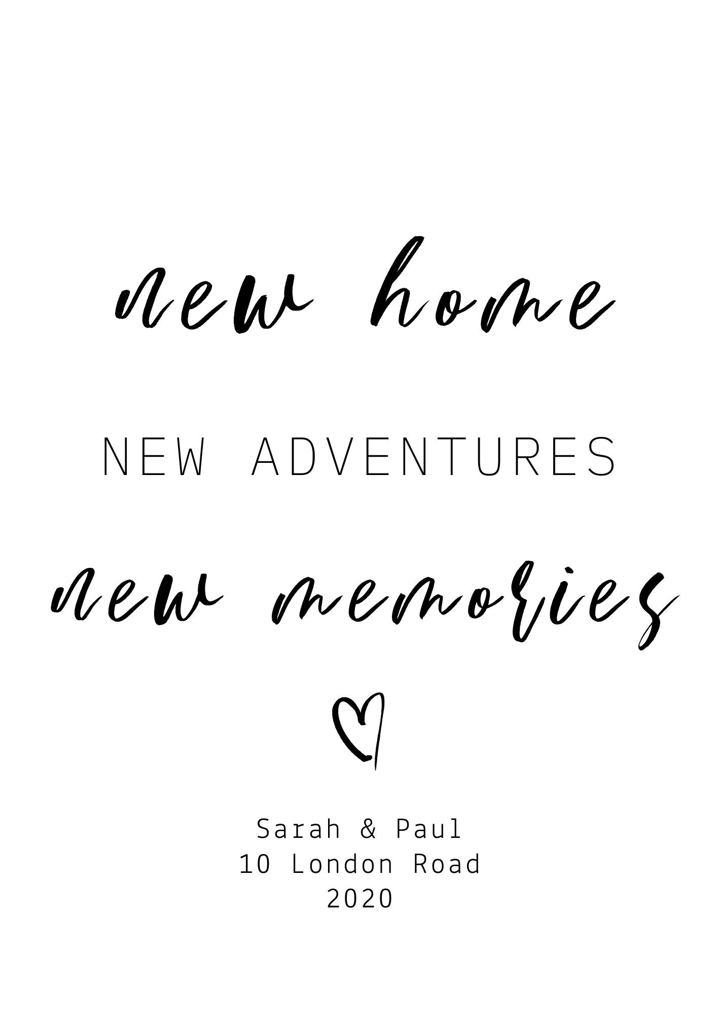 New Home Housewarming Gift Wall Art New Home New Memories Etsy