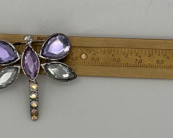 Purple dragonfly brooch