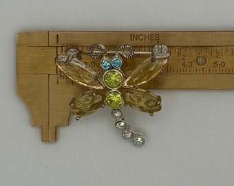 Multicolor dragon fly brooch