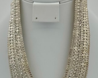 Ashley Stewart jewelry set, drop V rhinestone necklace with earrings
