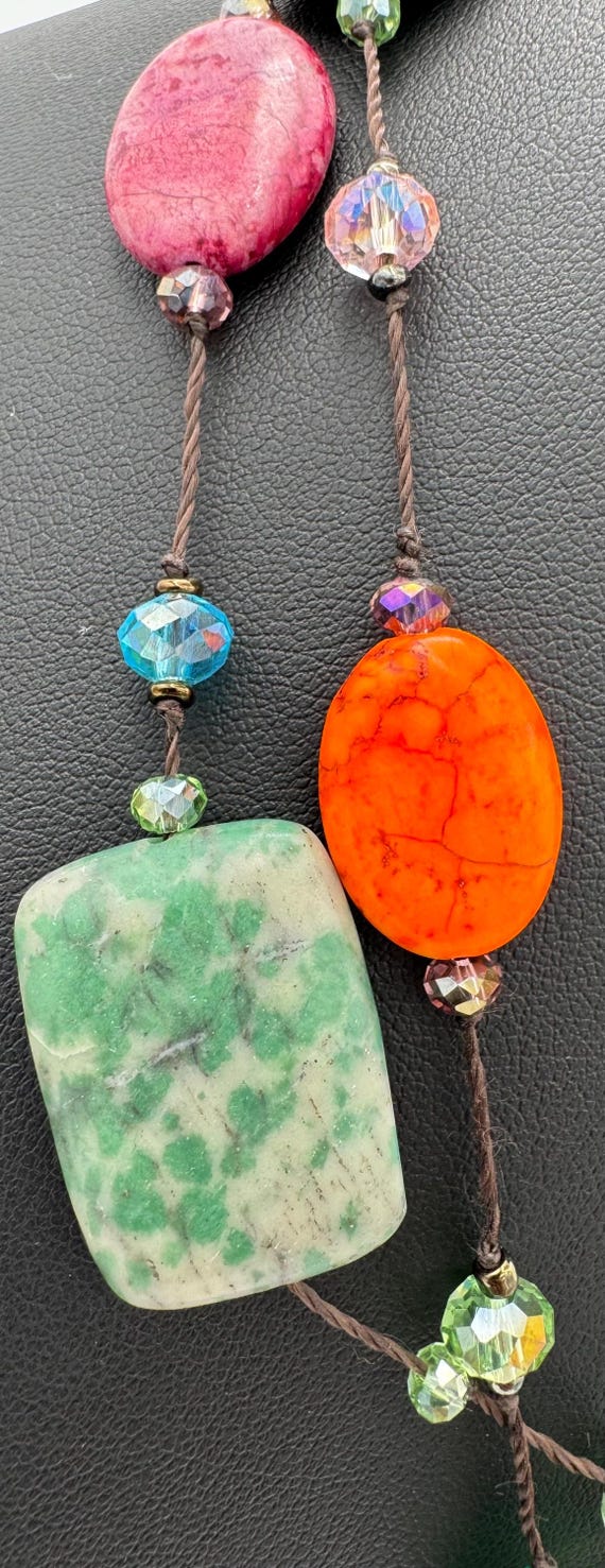 Multi stone beaded necklace - image 3