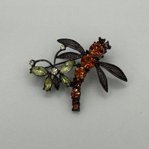 Butterfly and dragon fly brooch