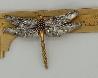 Designer Liz Claiborne dragon fly brooch