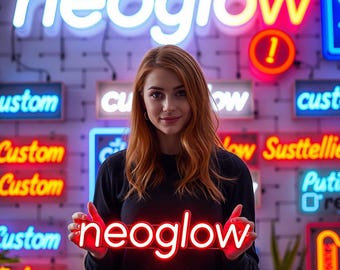 Custom neon sign, custom led neon sign, name sign, logo sign, personalized neon sign. Order custom neon sign. Custom Party neon sign neoglow