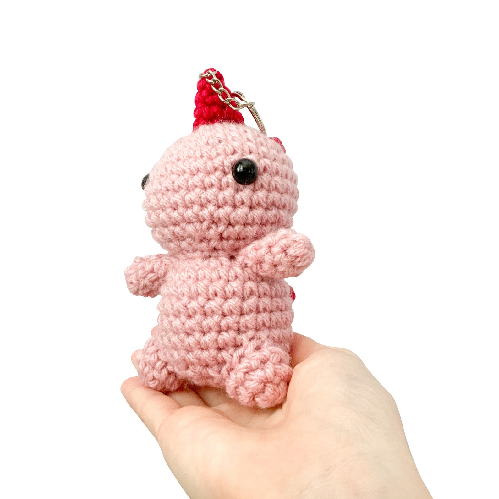 Crochet DINO Dinosaur Keychain Crochet Dinosaur Dino Etsy
