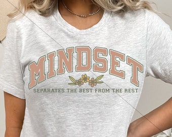 Mindset svg png studio 3 sépare le meilleur du reste pour la sublimation circulaire et la chemise biblique de la foi design athlétique vintage dtf