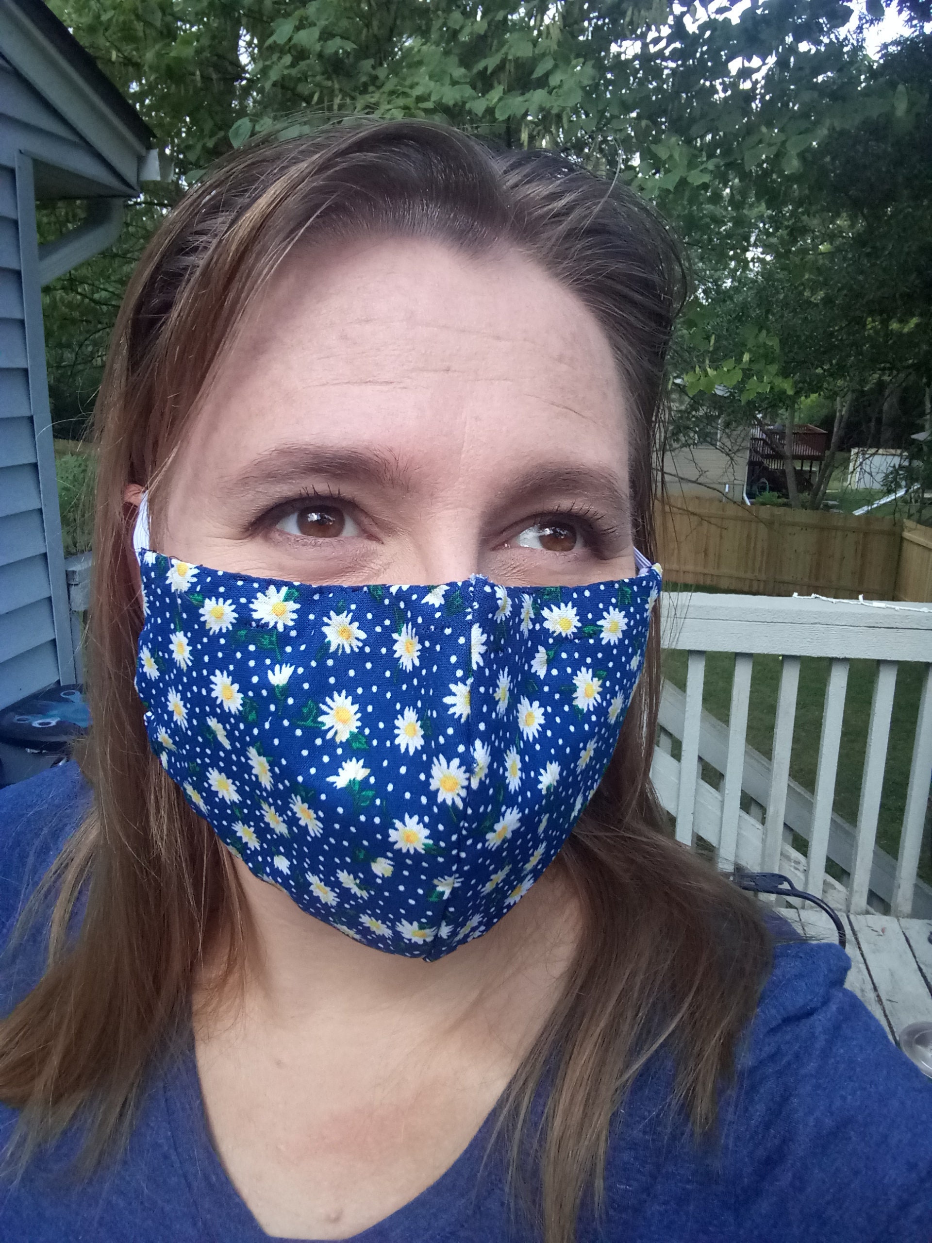 Daisy Mask algodón transpirable de 3 capas Etsy