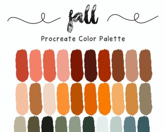 Fall Time Procreate Colour Palette / Autumn & Fall Color - Etsy Canada