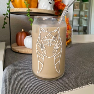 Ahsoka Beer Can Glass Cup Snips Padawan FRONT ONLY