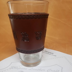 Leather Beer/Pint glass sleeve PATTERN ***Not A Physical Product***