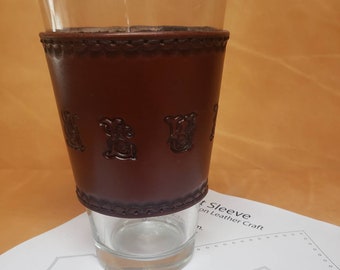 Leather Beer/Pint glass sleeve PATTERN ***Not A Physical Product***