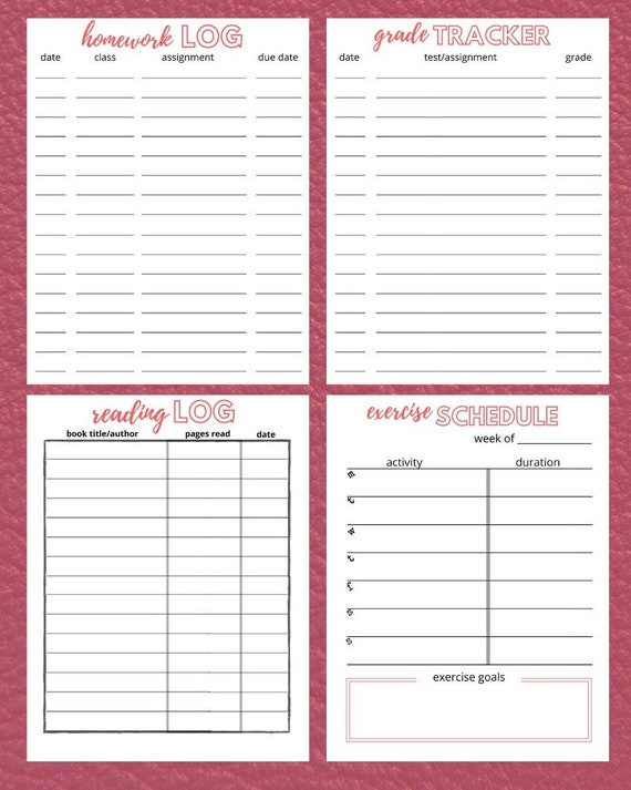 School Agenda Book