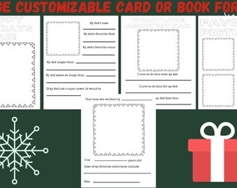 Birthday Book Template for Dad Father's Card - Etsy