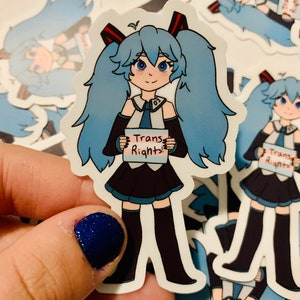 Miku says Trans Rights Sticker