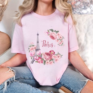 Paris France Eiffel Tower T Shirt, Gifts for Paris Lovers, Paris Souvenir Shirt, Eiffel Tower Souvenir Paris Vacation Shirt Francophile Gift